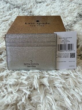 KATE SPADE | Glamour Glitter Slim Card Holder